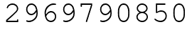 Число 2969790850.