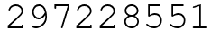 Число 297228551.