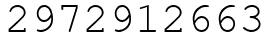 Число 2972912663.