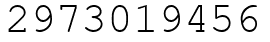 Число 2973019456.