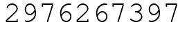Число 2976267397.