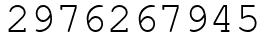 Число 2976267945.