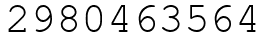 Число 2980463564.