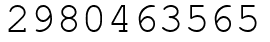 Число 2980463565.