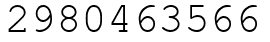 Число 2980463566.