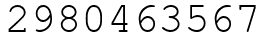 Число 2980463567.