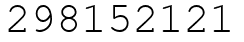 Число 298152121.