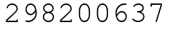 Число 298200637.