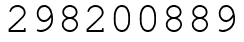 Число 298200889.