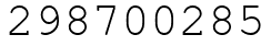 Число 298700285.