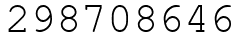 Число 298708646.