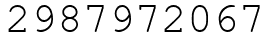 Число 2987972067.