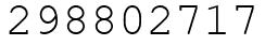 Число 298802717.