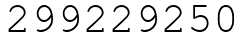 Число 299229250.