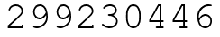 Число 299230446.