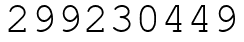 Число 299230449.