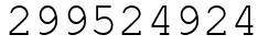 Число 299524924.