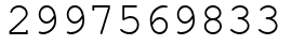 Число 2997569833.
