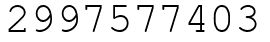 Число 2997577403.