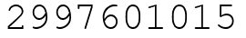 Число 2997601015.