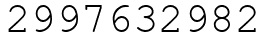 Число 2997632982.