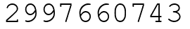Число 2997660743.