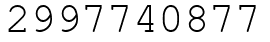 Число 2997740877.