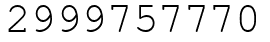 Число 2999757770.