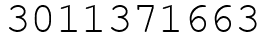Число 3011371663.