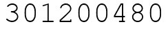 Число 301200480.
