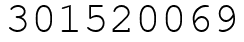 Число 301520069.