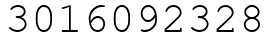Число 3016092328.