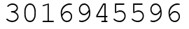 Число 3016945596.