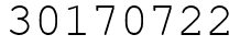 Число 30170722.
