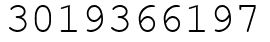 Число 3019366197.