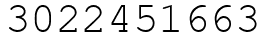 Число 3022451663.