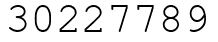 Число 30227789.