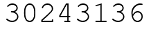 Число 30243136.