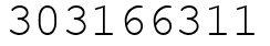 Число 303166311.