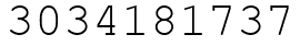 Число 3034181737.