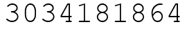 Число 3034181864.
