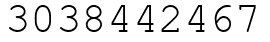 Число 3038442467.