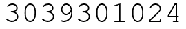 Число 3039301024.