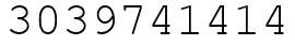 Число 3039741414.