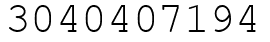 Число 3040407194.