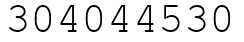 Число 304044530.