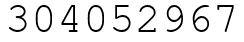 Число 304052967.
