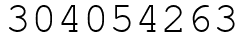 Число 304054263.