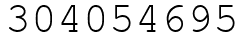 Число 304054695.