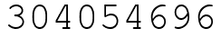 Число 304054696.